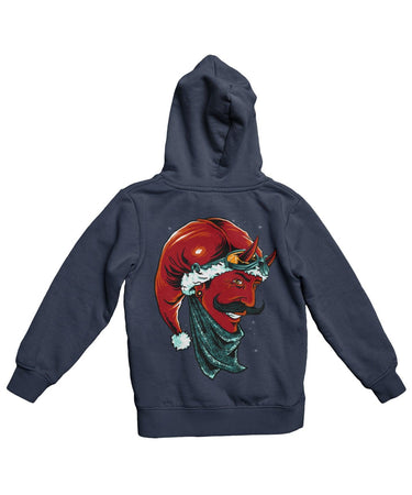 Devil Santa Back Printed Christmas Graphic Hoodie 8Ball